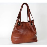 Braune Leder Handtasche Genarbtes Rindsleder, Geldbörse, Cognac Geldbörse Mit Reißverschluss, Hobo Bag, Große Tasche | Etsy (DACH)