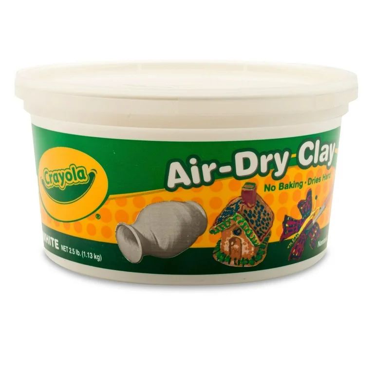 Crayola Air-Dry Clay Bucket, White, Tactile Art for Kids, Holiday Gift - Walmart.com | Walmart (US)