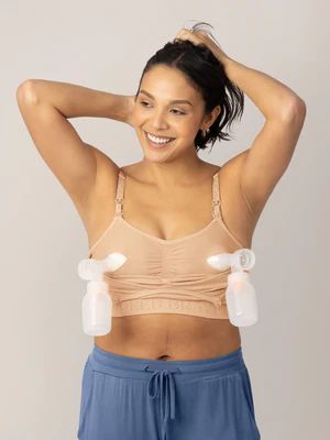 Sublime® Bamboo Hands-Free Pumping Lounge & Sleep Bra | Oatmeal Heather - Kindred Bravely | Kindred Bravely