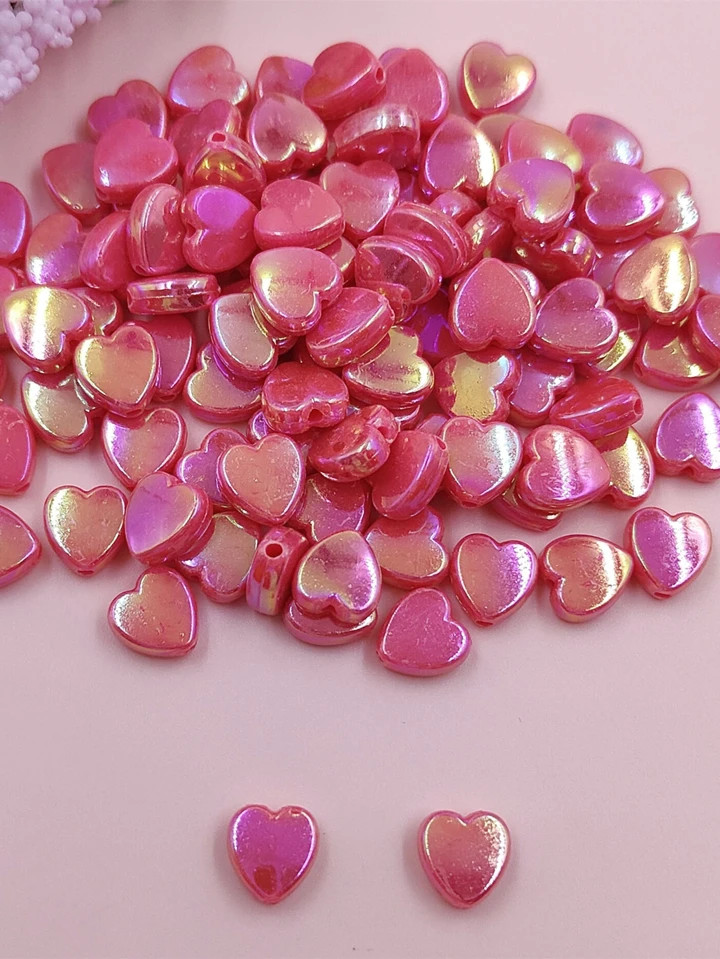 50 Peças/Conjunto Em Forma De Coração Miçanga Diy | SHEIN