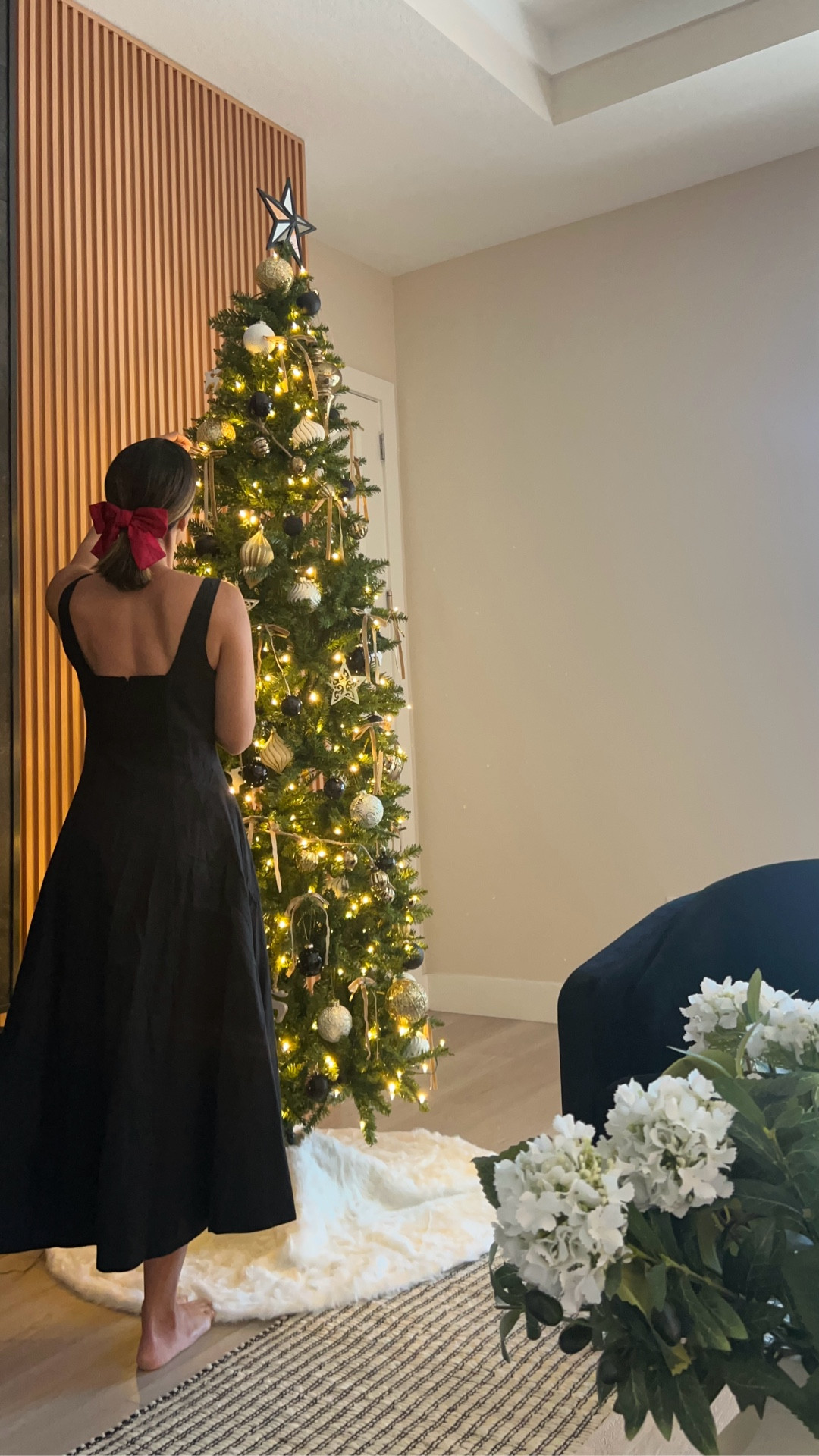 Our tree is up! 🎄 I kept the black, white, and gold theme this year — it’s classic, warm, and works beautifully in our home. I layered in a few new elements: the gold ornament garland, the extra-large gold statement pieces, and the slim velvet ribbons. The ribbons might be subtle, but the way they drape around the tree adds such an elegant finish.

Many of my ornaments are from last year and still available, so I’ve linked everything below if you’re planning your tree and want a similar look. 🎄✨

#LTKSeasonal #LTKHoliday #LTKHome