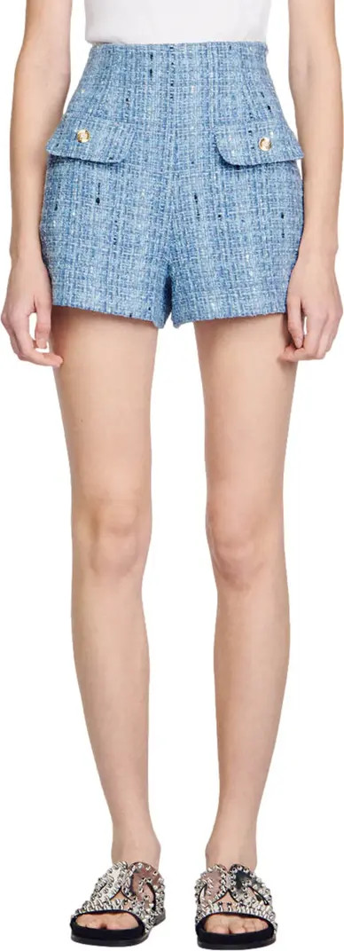 Orna High Waist Tweed Shorts | Nordstrom