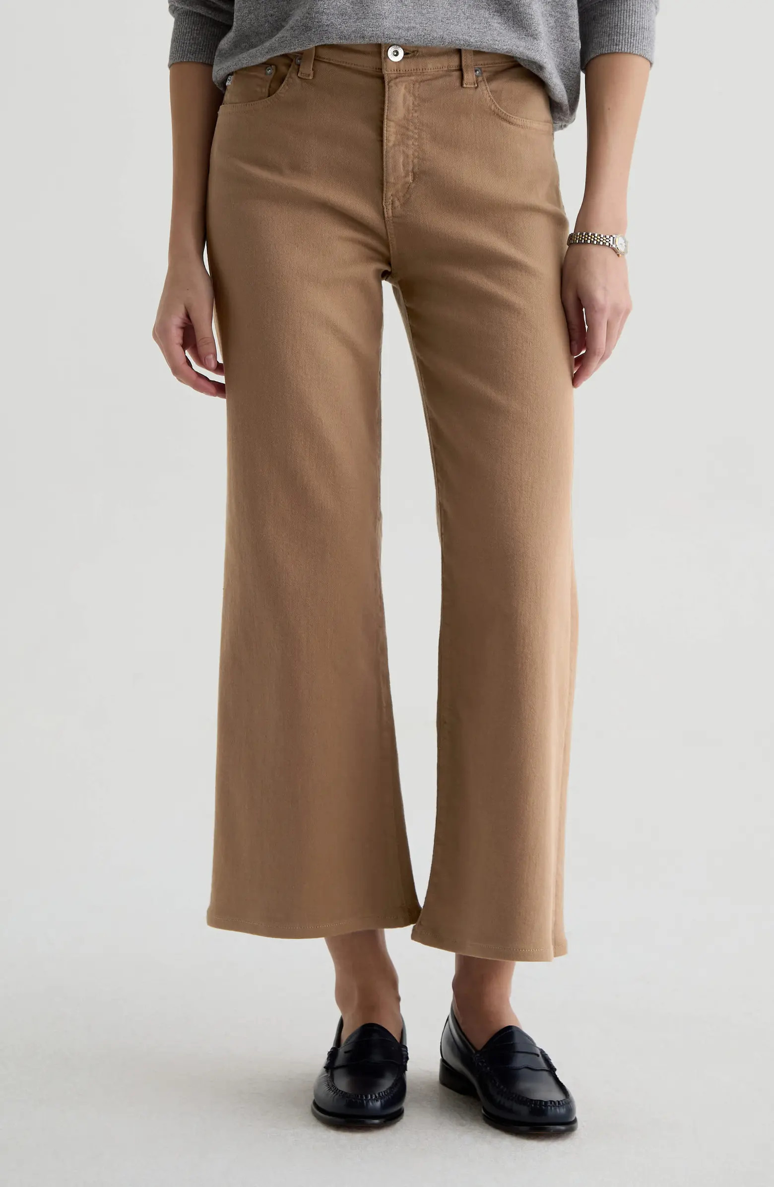 Saige Mid Rise Ankle Wide Leg Jeans | Nordstrom