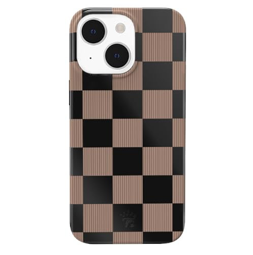 VELVET CAVIAR Checkered Phone Case for iPhone 14 - Compatible with MagSafe - 10ft Drop Tested - Cute Plustective Cover for Women - Mocha Brown Black | Amazon (US)