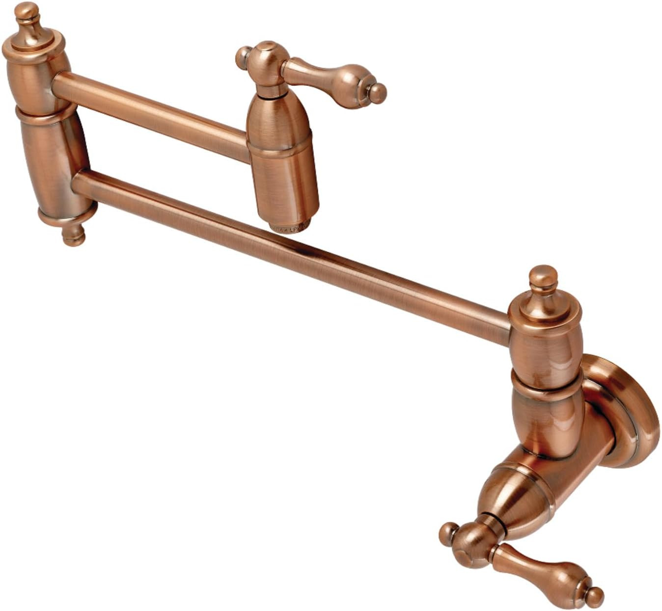 Kingston Brass KS310ALAC Restoration Wall Mount Pot Filler Kitchen Faucet, Antique Copper | Amazon (US)