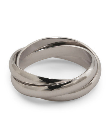 Made In Italy Sterling Silver Interlocking Rings | TJ Maxx