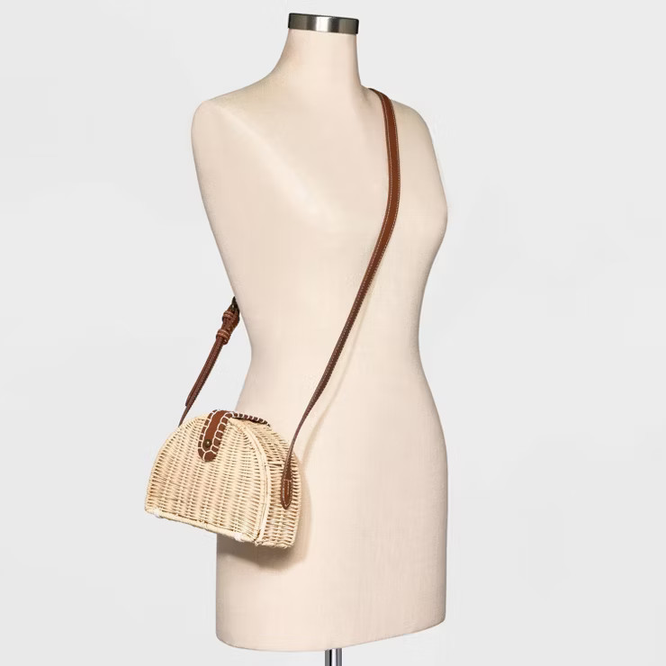 Straw Basket Crossbody Bag - Universal Thread™ Natural | Target