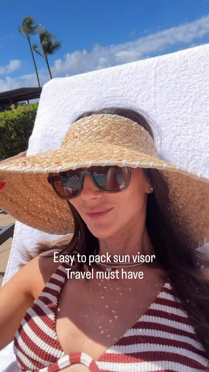 This packable sun visor has become one of my favorite travel accessories. It rolls up easily in your suitcase, gives great sun protection, and instantly elevates any beach or pool look.

Packable sun visor, Amazon fashion find, Travel accessories, Beach accessories, Vacation essentials, Resort wear, Sun protection, Beach vacation style, Poolside accessories, Summer travel must haves, Designer inspired accessories, annabrstyle

#LTKTravel #LTKSwim #LTKOver40