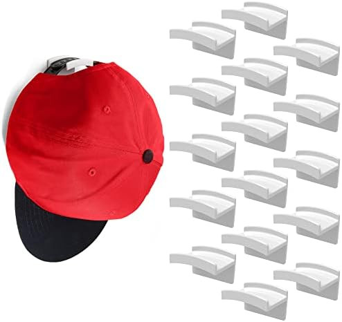 Modern JP Adhesive Hat Hooks for Wall (16-Pack) - Minimalist Hat Rack Design, No Drilling, Strong... | Amazon (US)