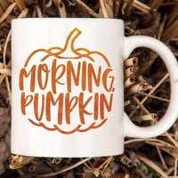 Pumpkin Coffee Mug, Morning Fall Hello Pumpkin, Halloween Gifts, Best Friend Gift, Lover Gift | Etsy (US)