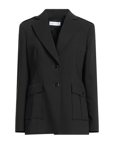 Caractère Woman Blazer Black Size 12 Polyester, Viscose, Elastane | YOOX (US)