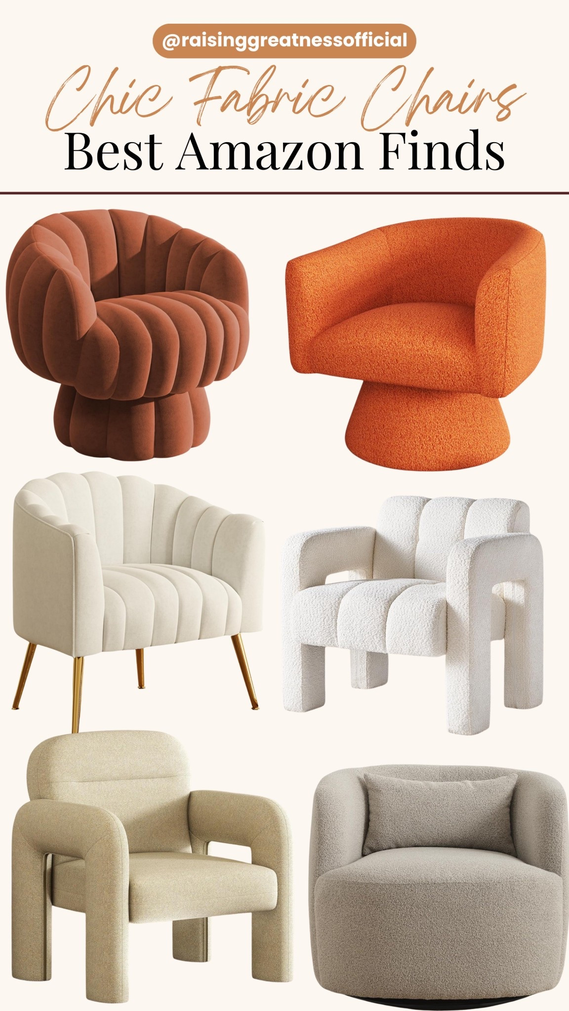Upgrade your seating with chic fabric chairs that feel cozy, stylish, and timeless. These Amazon finds are perfect for living rooms, bedrooms, or home offices craving comfort and elegance. 🪑✨🤍

#ChicFurniture #AmazonFinds #HomeUpgrade #InteriorInspo #ModernHome #CozyChic #FurnitureStyle

#LTKSaleAlert #LTKU #LTKHome