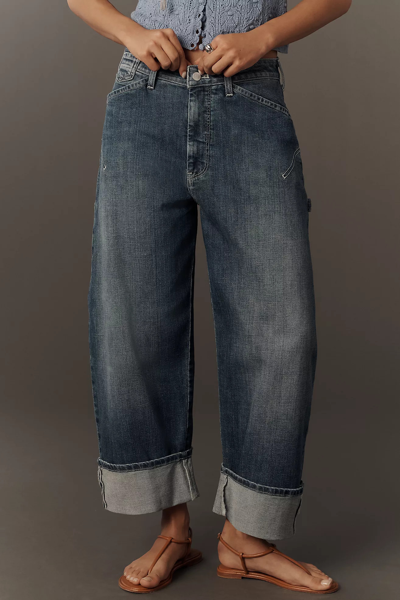 Pilcro Kayden High-Rise Carpenter Barrel  Jeans | Anthropologie (US)