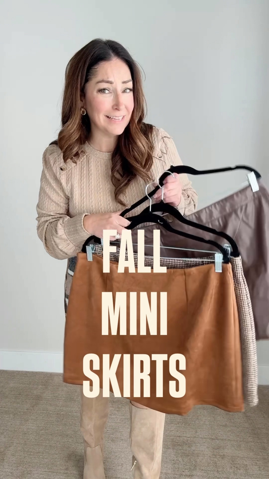 Plaid + boots + cozy textures = fall perfection 🍂 Perfect fall  look that’s festive and flattering!
- skirts size up wearing XL 
- tops and sweaters tts, L

#LTKMidsize #LTKSeasonal