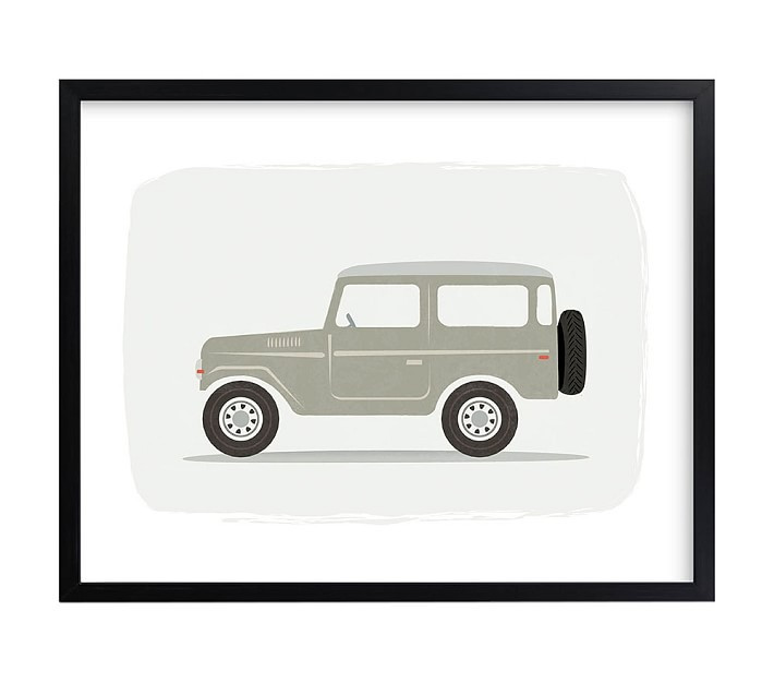 Minted® Vintage Land Cruiser, Wall Art by Karidy Walker | Pottery Barn Kids