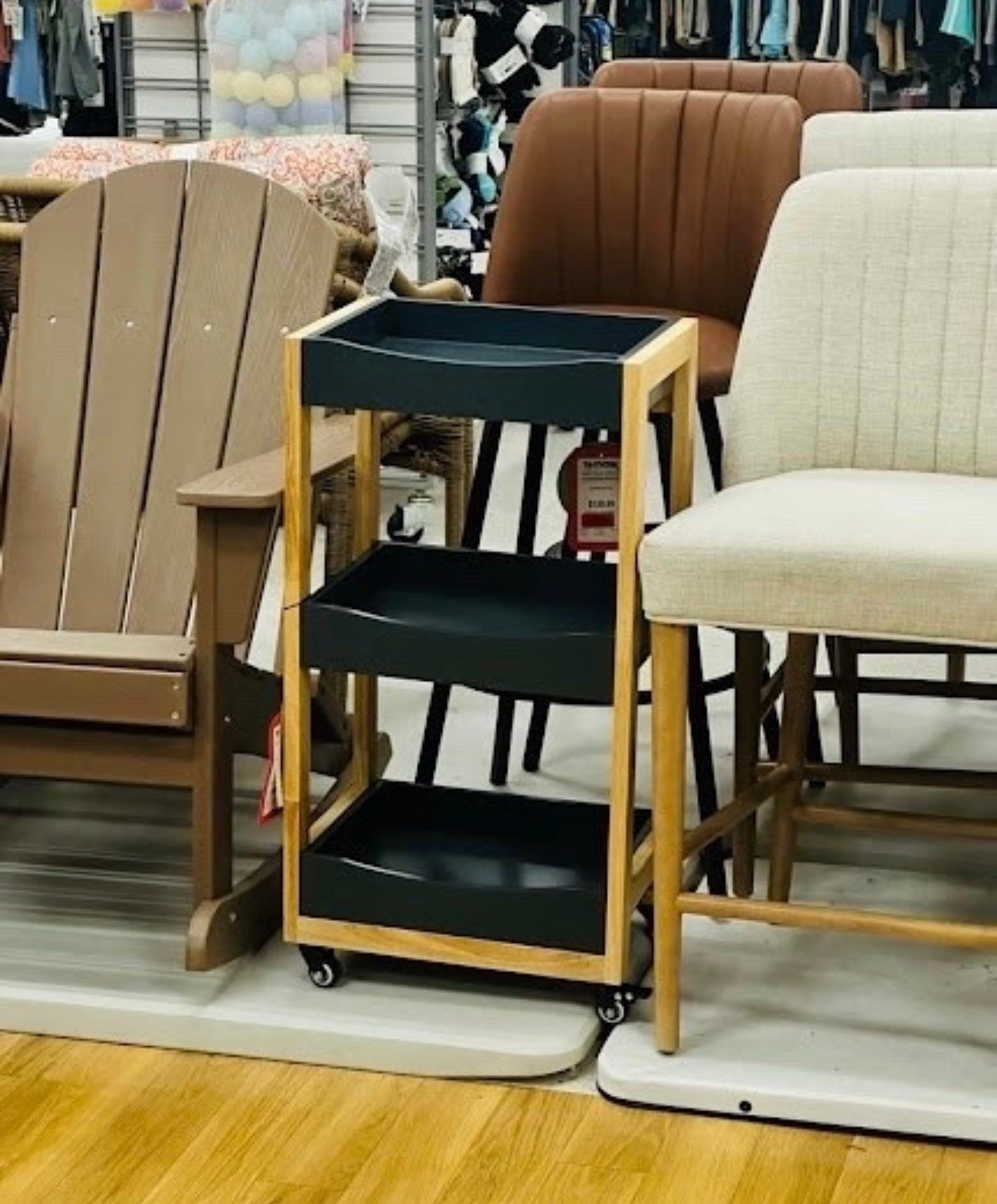 Organization, but make it aesthetic. 🖤 This 3-tier rolling cart with black trays and light wood framing is so versatile. Use it as a bar cart, a craft station, or even for extra bathroom storage!

#LTKHome