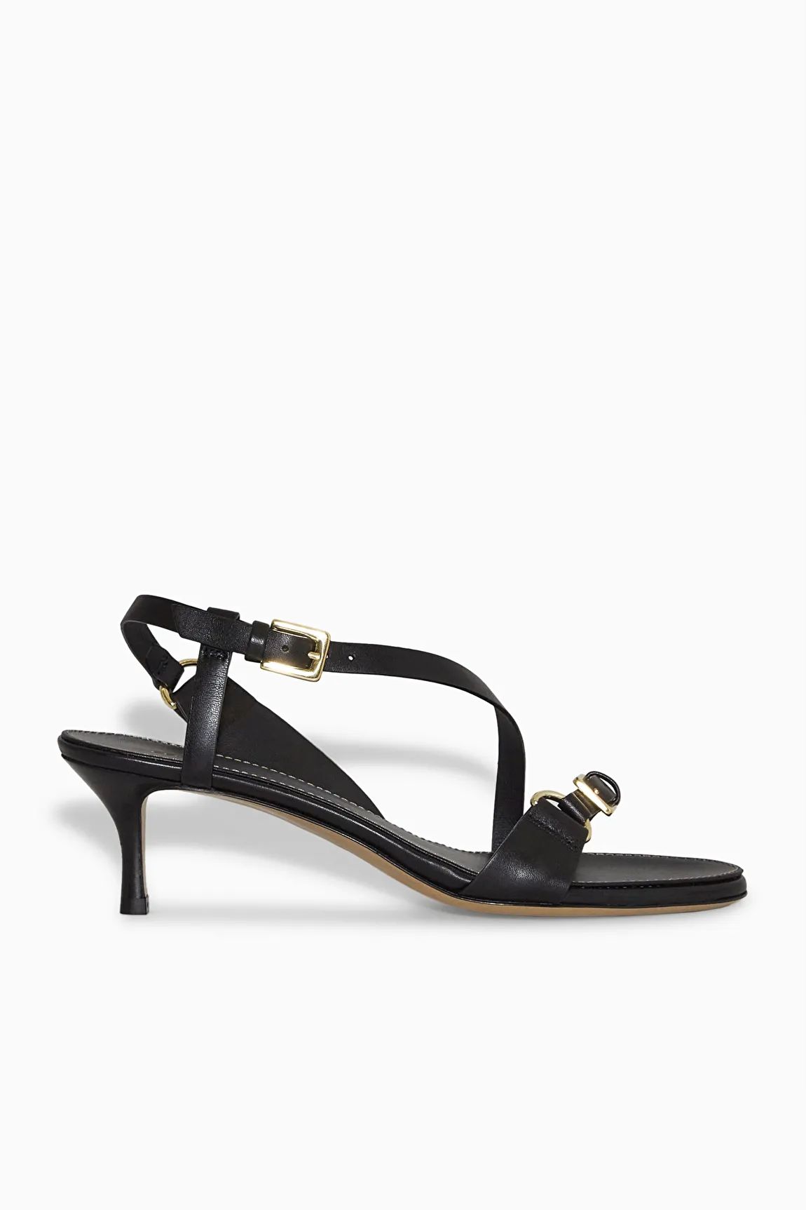BUCKLED STRAPPY HEELED SANDALS - BLACK - COS | COS UK
