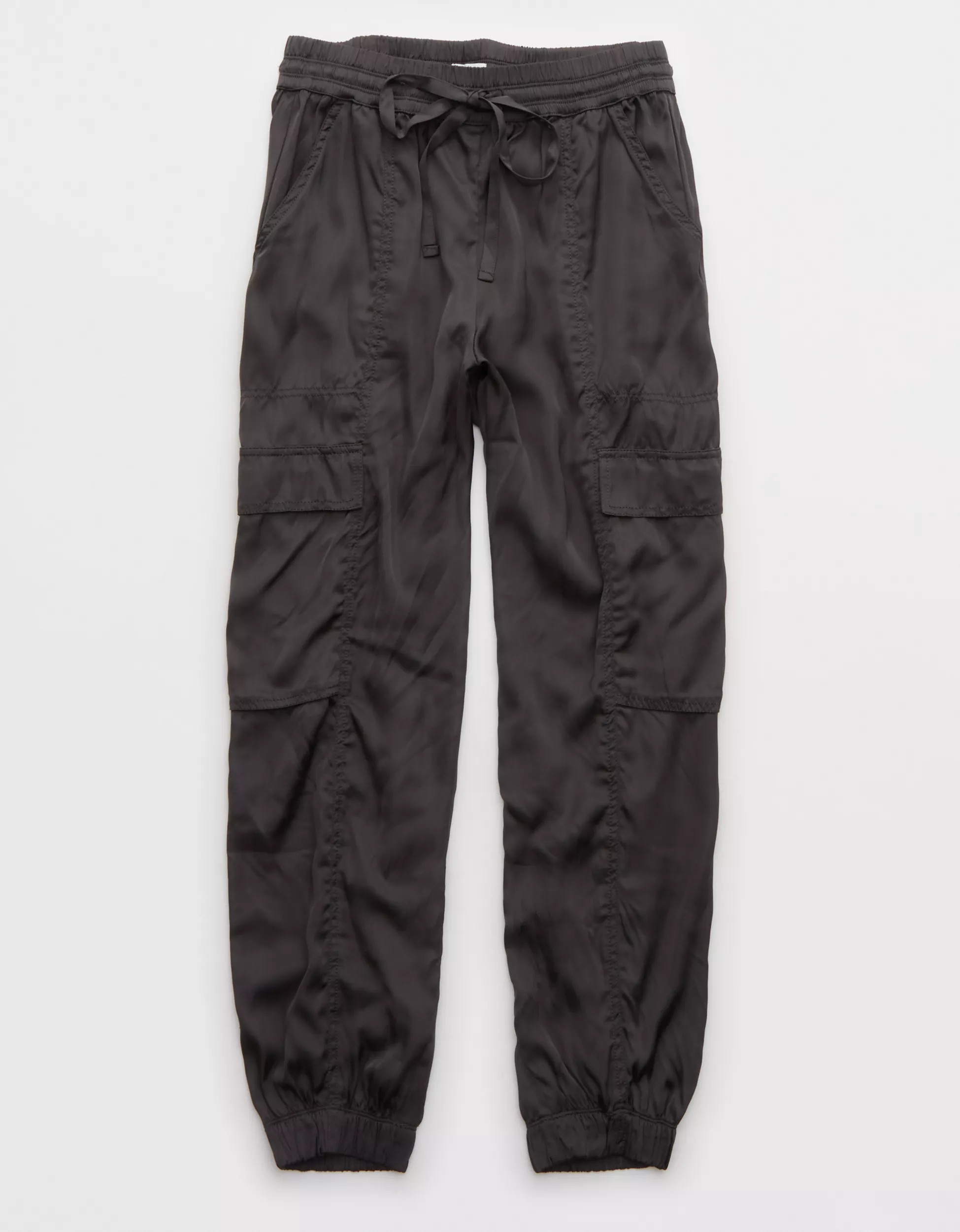 Aerie Satin Cargo Jogger | Aerie