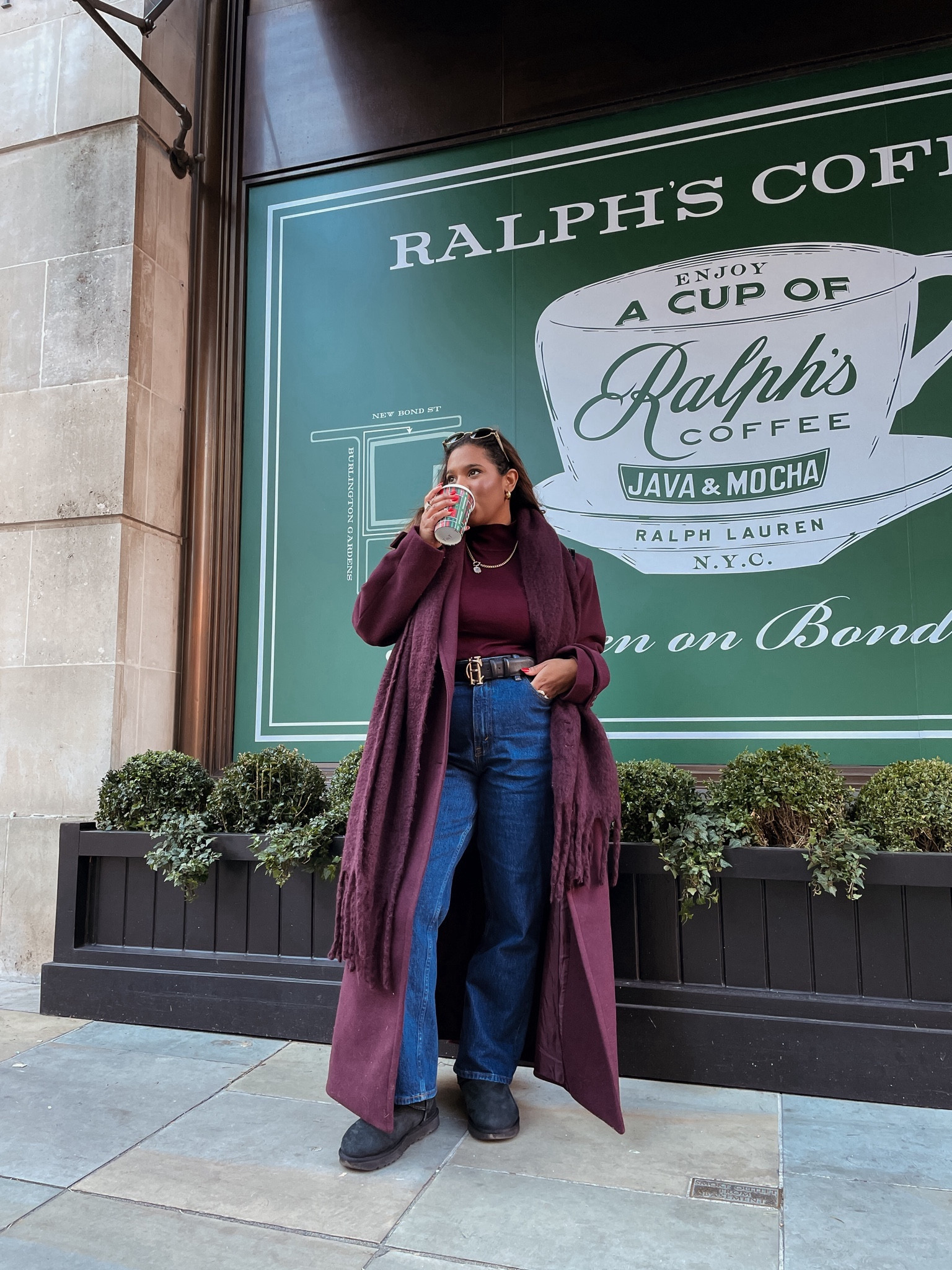 Coat and scarf is Nakd (alternatives linked)
Jeans linked
Top is Zara (alternative linked) 
Sunglasses linked 

#LTKshoecrush #LTKstyletip #LTKeurope