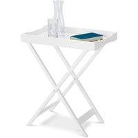 Tchibo - Tablettisch mit Klappfunktion - 60x40x70,5cm - weiß - Akazienholz / Holz | Tchibo (DE)
