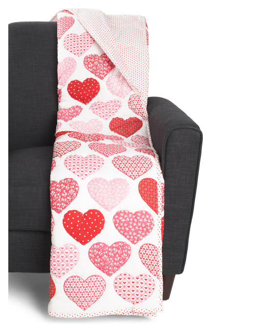 Quilted Heart Patchwork Throw | TJ Maxx