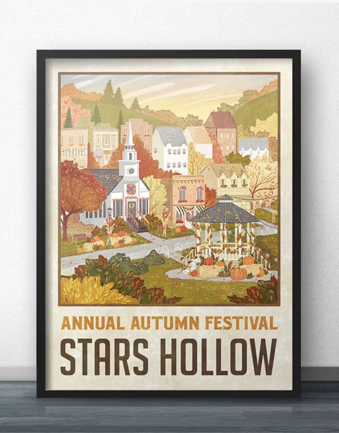 Stars Hollow "Autumn Festival" Travel Poster | Etsy (US)