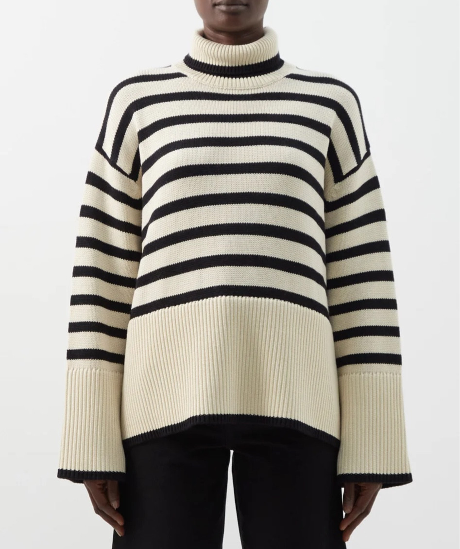 Totême stripe sweater comes in three colors great basic and amazing quality

#LTKstyletip #LTKSeasonal #LTKsalealert
