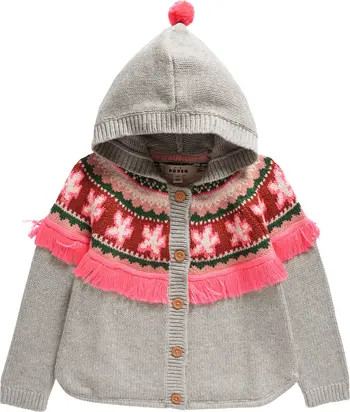 Kids' Fringed Hooded Cardigan | Nordstrom