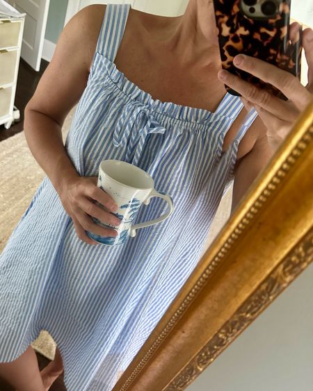 Seersucker nightgown for summer 💙

#LTKStyleTip