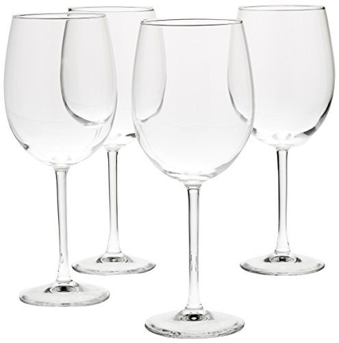 Amazon.com | Amazon Basics All-Purpose Wine Glasses, 19-Ounce, Set of 4: Wine Glasses | Amazon (US)