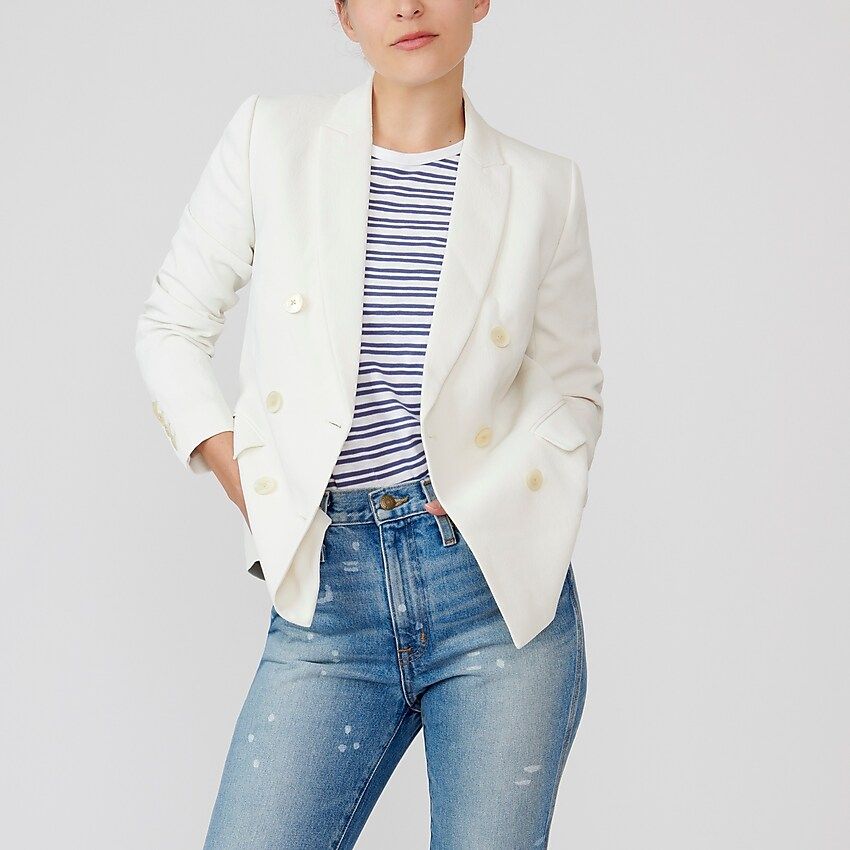 Double-breasted blazer in triple dobby | J.Crew US