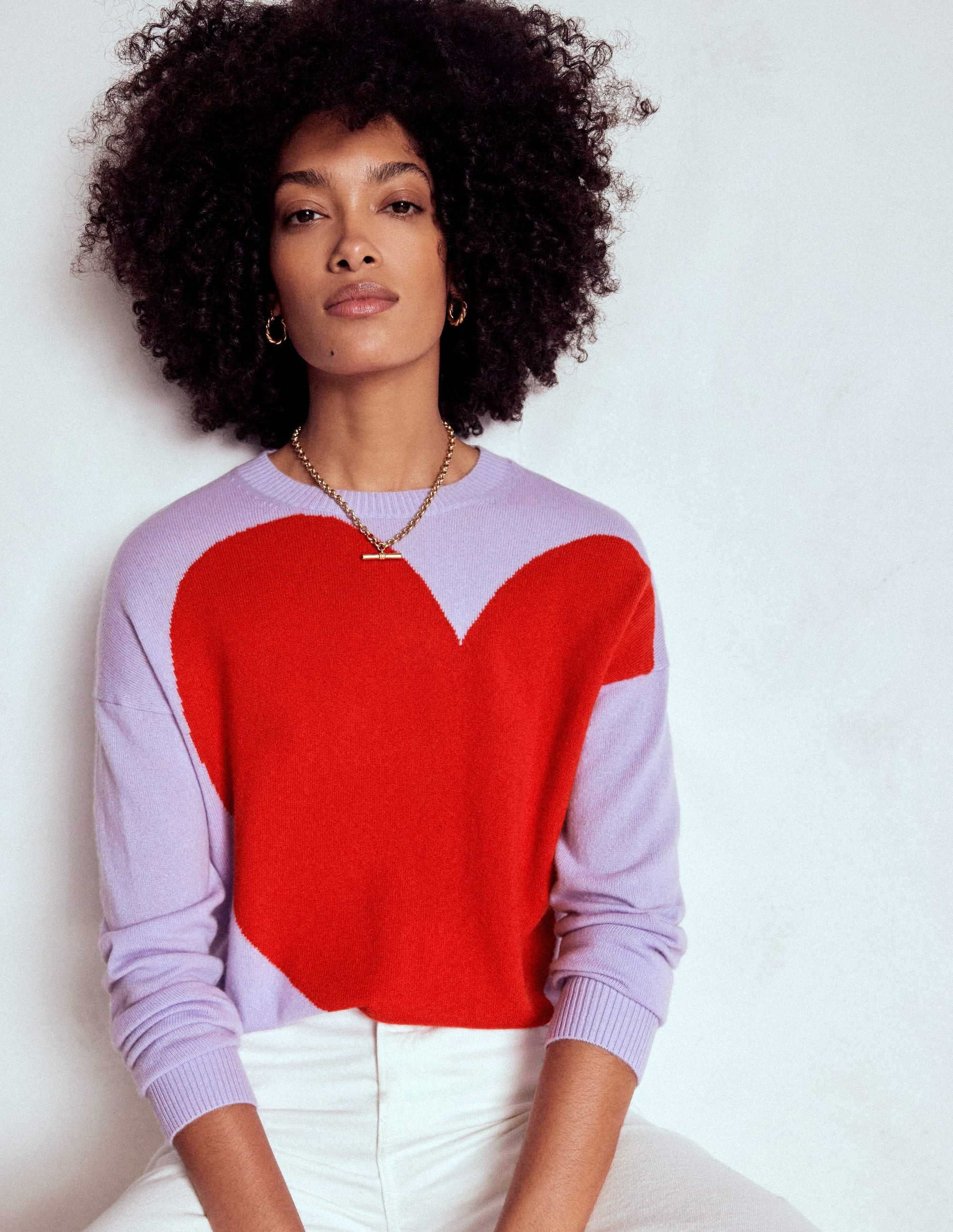 Lydia Cashmere Jumper-Purple Heart | Boden (US)