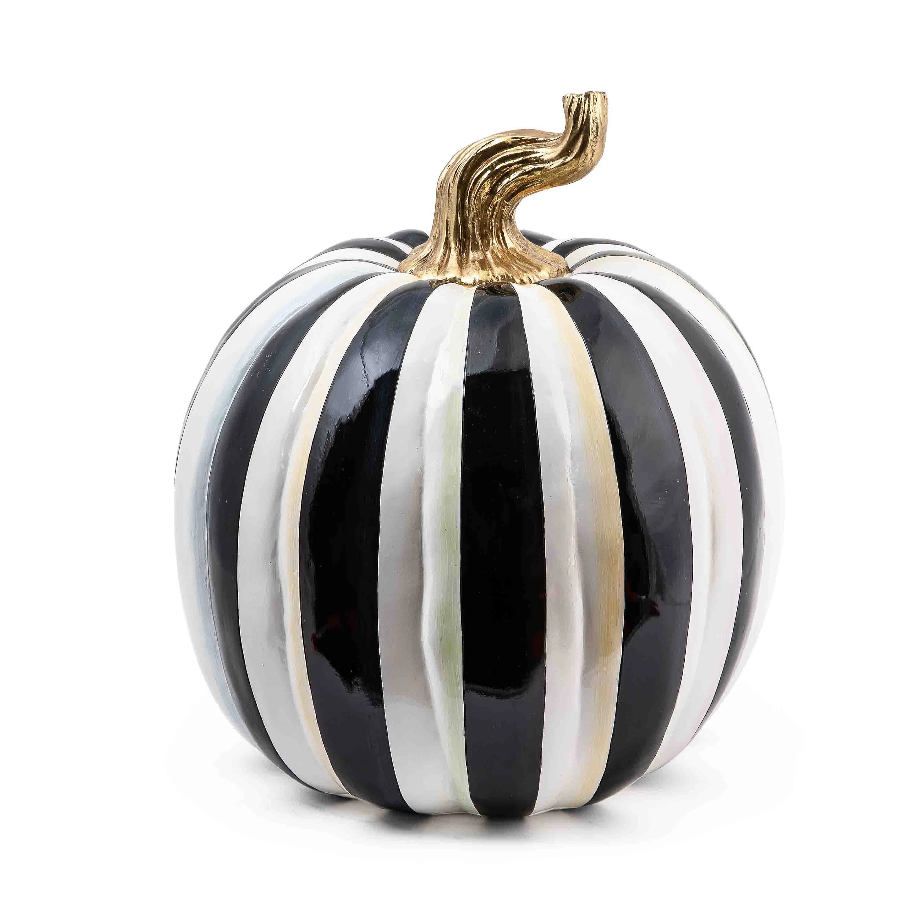 Courtly Stripe Glossy Large Pumpkin | Wayfair North America