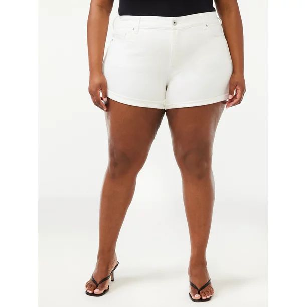 Sofia Jeans by Sofia Vergara Women's Plus Size Lila Slant Hem Shorts | Walmart (US)