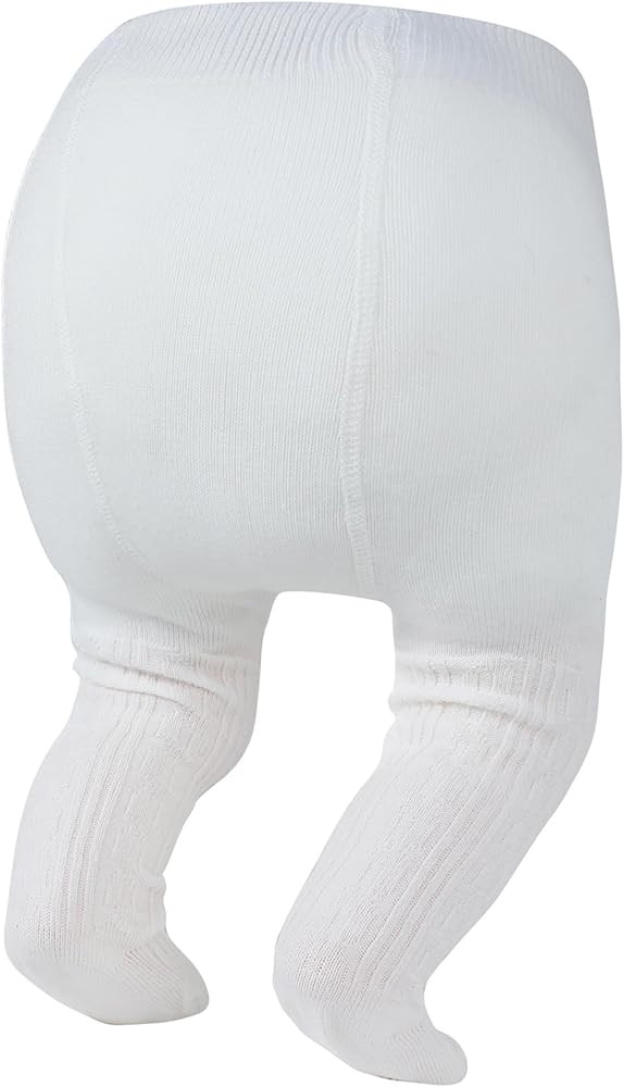 Zando Opaque Cotton Tights for Baby Girls, Infants & Toddlers, Cozy Winter Leggings with Cable Kn... | Amazon (US)