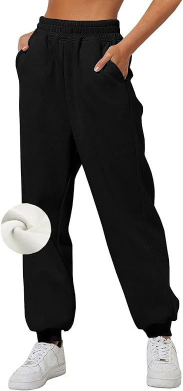 Yovela Womens High Waisted Baggy Sweatpants Comfy Cotton High Waist Jogger Pants Y2k Trendy Loung... | Amazon (US)