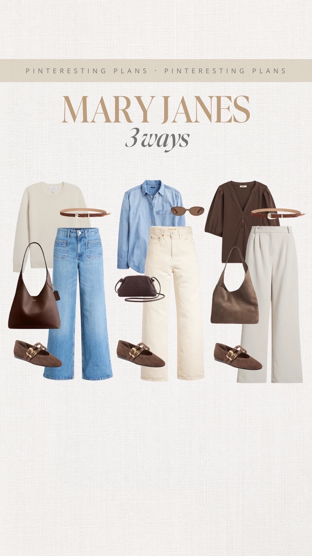 Mary Jane's 3 ways 🙌🏻🙌🏻 Styling Mary Jane flats, casual fall style , fall transition style, slouch bag, jeans, slacks button down denim shirt

#LTKSeasonal #LTKShoeCrush #LTKStyleTip