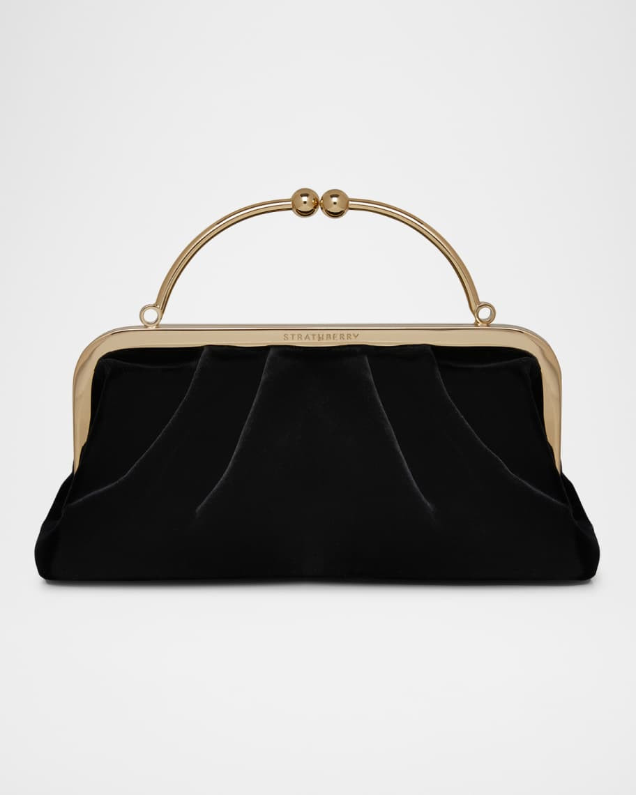 STRATHBERRY Frame Velvet Top-Handle Bag | Neiman Marcus