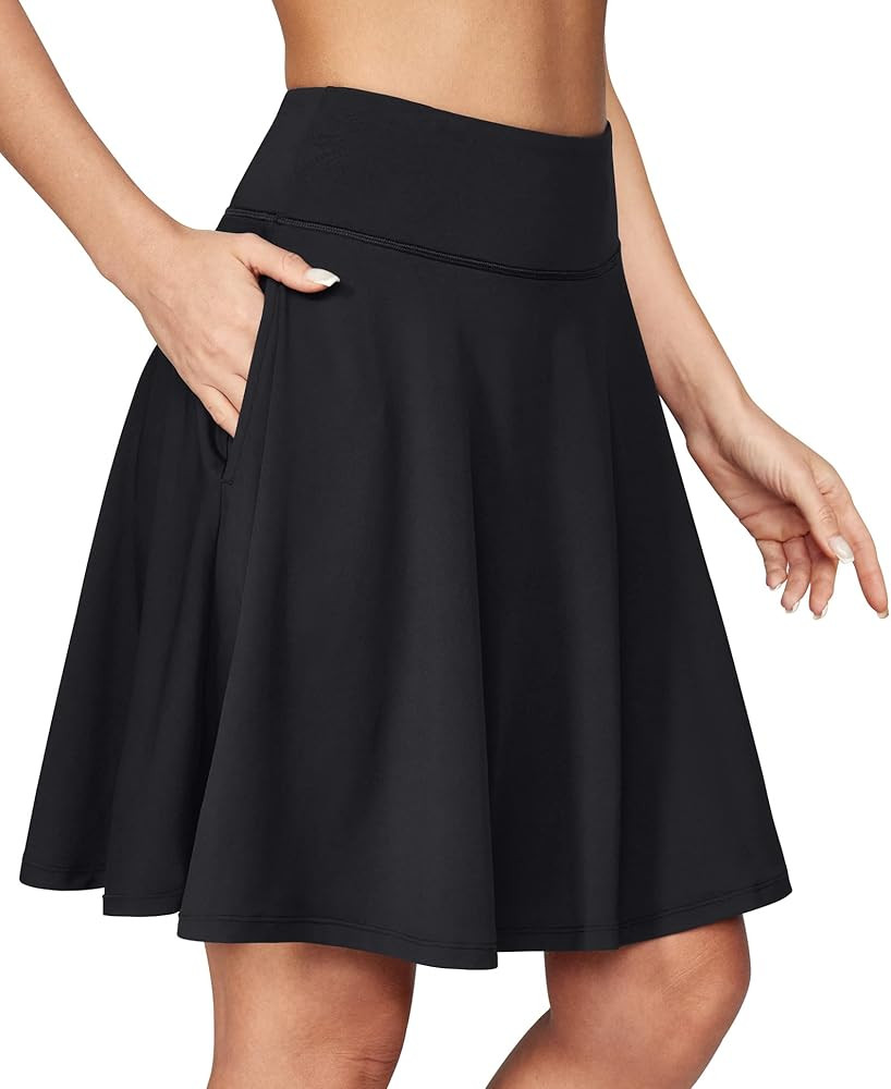 IUGA 20" Knee Length Skorts Skirts for Women with Pockets Tennis Skirt High Waisted Golf Skirts f... | Amazon (US)