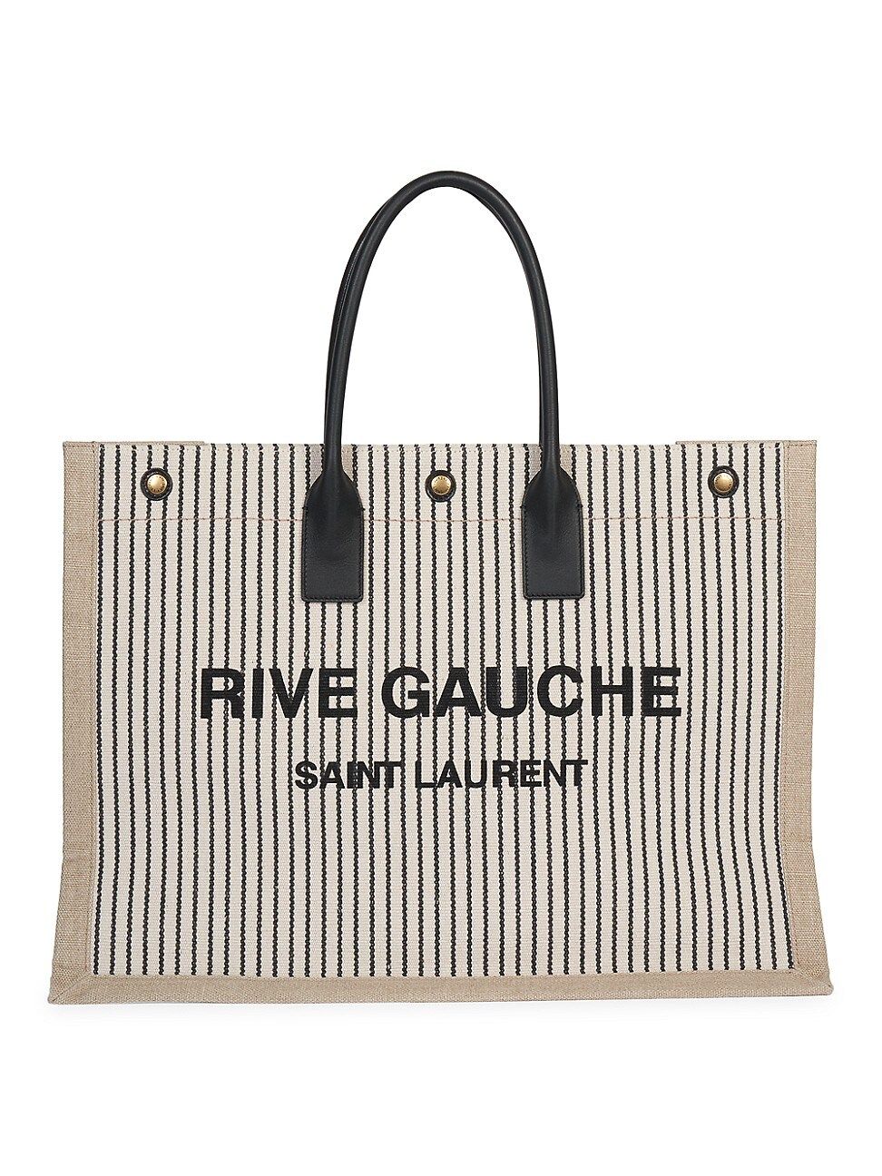 Rive Gauche Stripe Canvas Tote | Saks Fifth Avenue