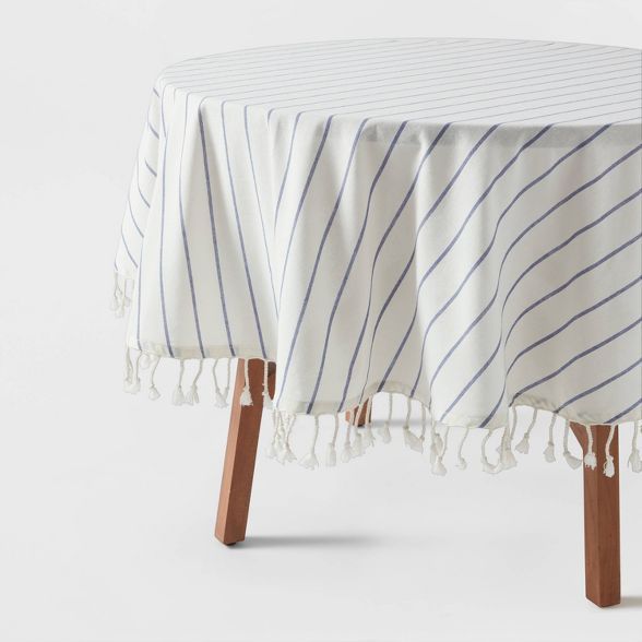 Cotton Woven Tablecloth Blue/White - Opalhouse™ | Target