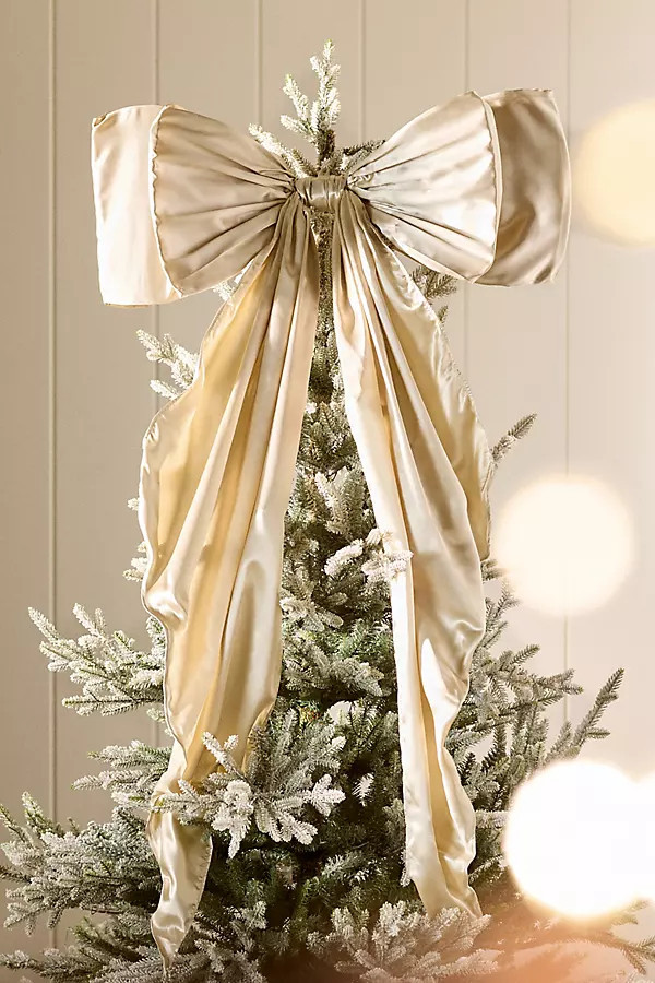 Satin Bow Tree Topper | Anthropologie (US)