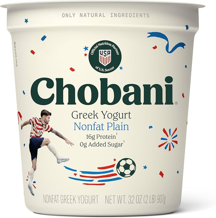 Chobani\u00ae Non-Fat Plain Greek Yogurt 32oz | Amazon (US)