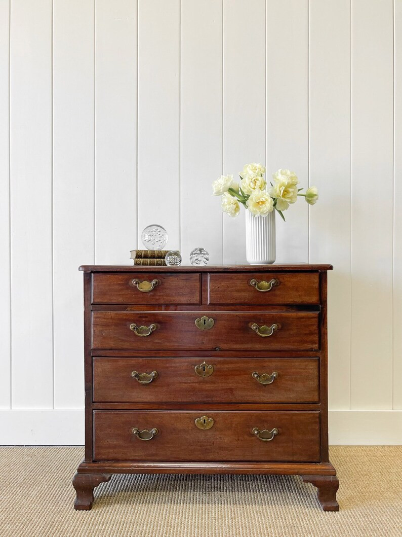 An Early 19th Century English Country Made Mahogany Cottage Chest of Drawers Dresser | Etsy (US)