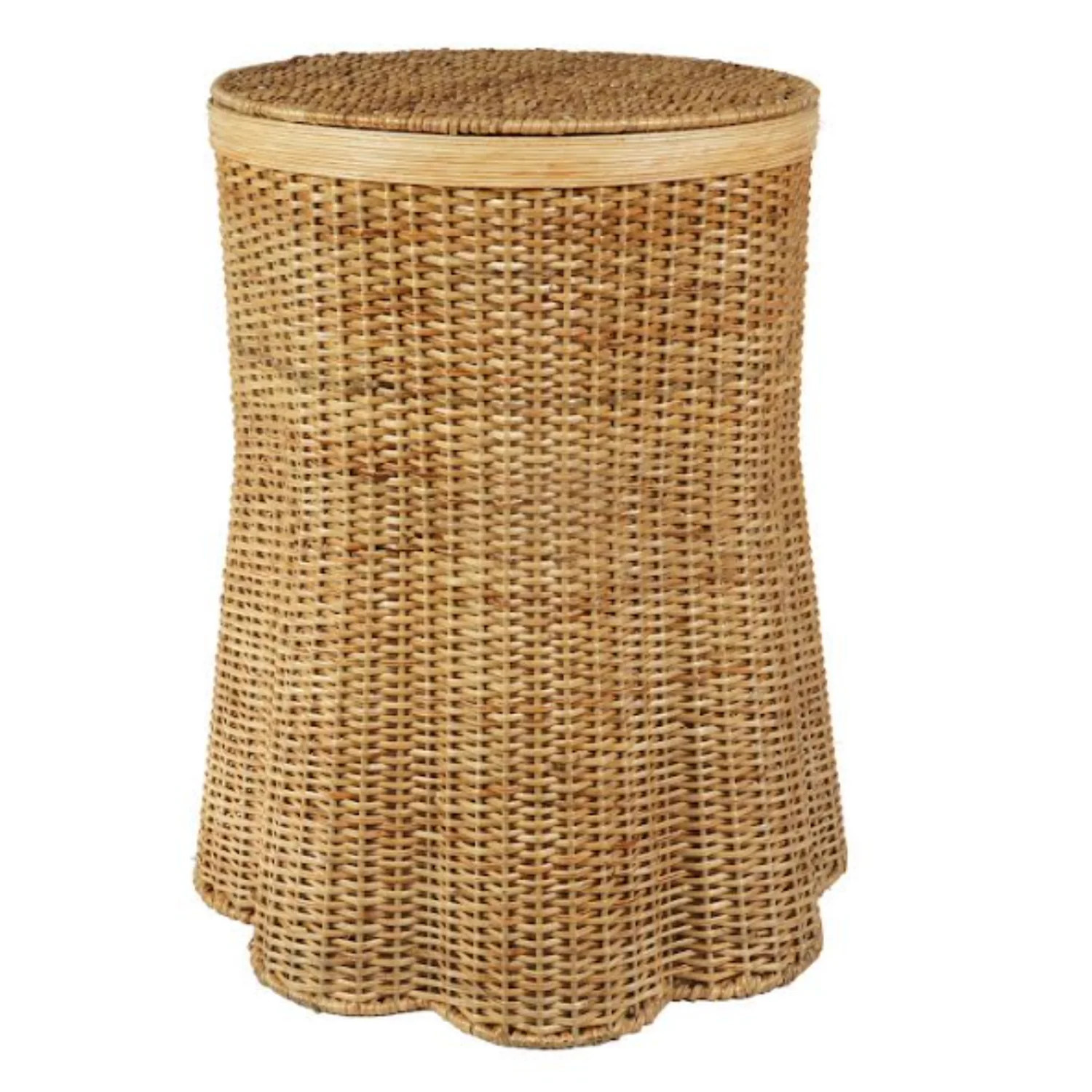 Scalloped Wicker End Table | Gorgeous Living
