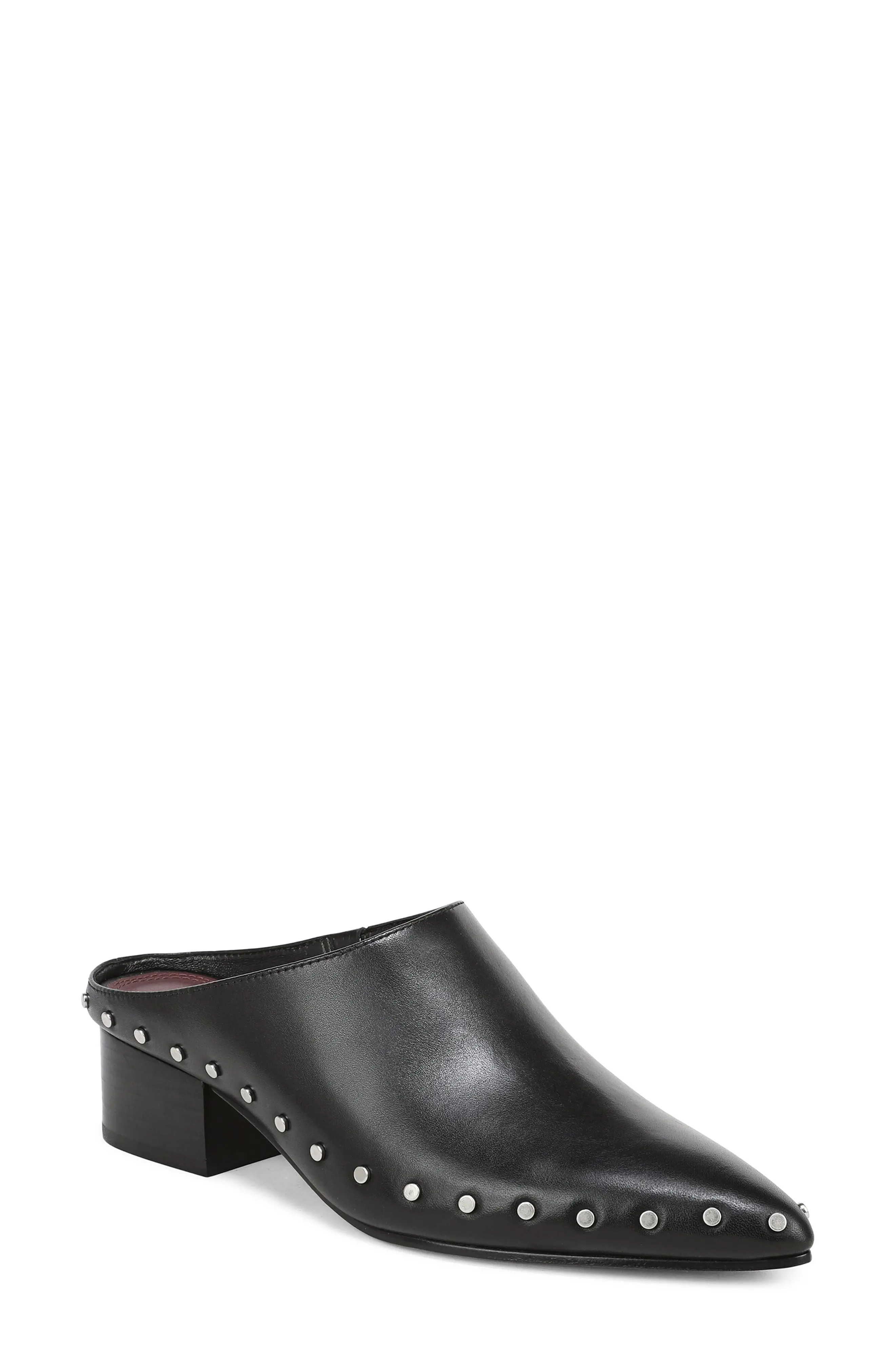Vince August Studded Leather Mule in Ganache at Nordstrom, Size 8.5 | Nordstrom