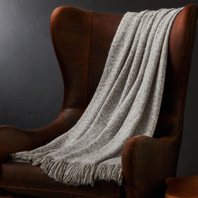 Taupe Throw Blanket + Reviews | Crate & Barrel | Crate & Barrel