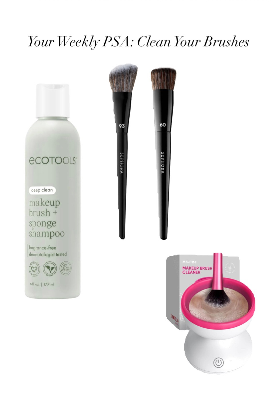 I wish I would clean my brushes more often, but I’m always so glad when I do! These tools make it easier. My brushes always feel so good after a clean and seem to hold and apply my makeup so much better! 