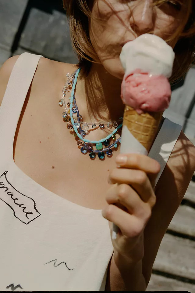 Multi-Stone Beaded Necklace | Anthropologie (US)