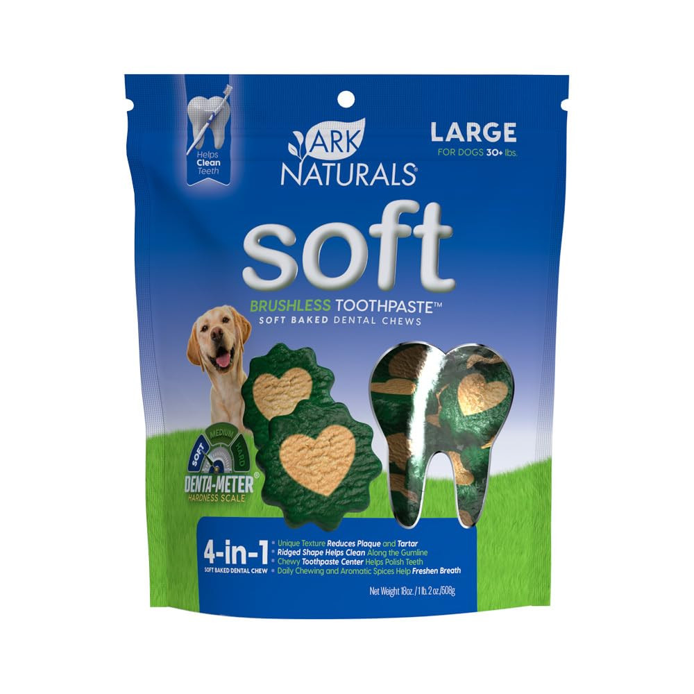Ark Naturals Soft Brushless Toothpaste for Large Breeds, 18 oz Bag, Soft-Baked Dog Dental Chew wi... | Amazon (US)